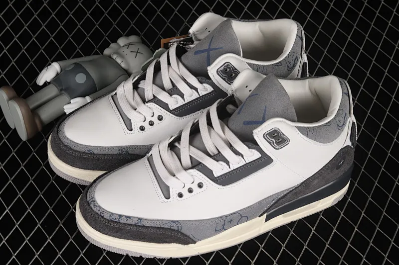All categories Air Jordan Jordan series basketball shoes Air Jordan 3 Kaws x Air Jordan 3 AJ3 Joe 3 joint custom model cultural basketball shoes